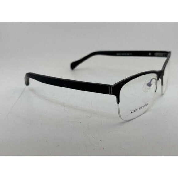 INSPIRA EYEWEAR - S8233 54-18-140 C1 Black Half Rim Metal Eyeglass Frames - Picture 3 of 8